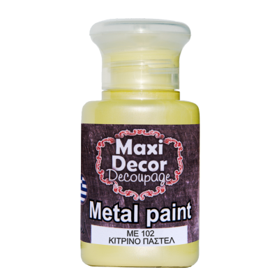 Ακρυλικό Μεταλλικό Χρώμα 60ml Maxi Decor  Κίτρινο Περλέ ΜE102_ME102060